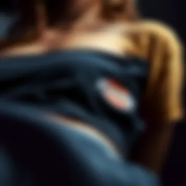 Close-Up Design Close-up of the Dickies crop top, showcasing its unique fabric and stitching