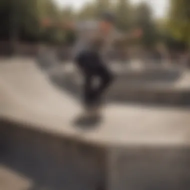 Skateboarders performing tricks on various ramps at Etniesskatepark