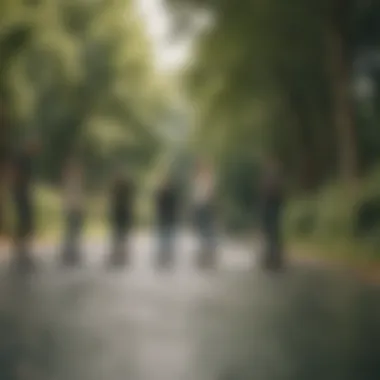 A group of skaters discussing sustainability