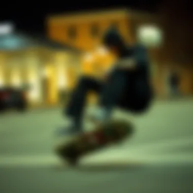 Artistic representation of skater culture influenced by the half cab