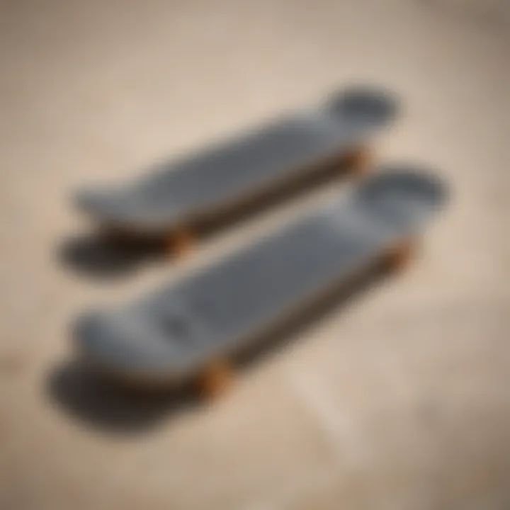 A side-by-side comparison of amateur and professional skateboard pads in use