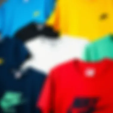 Color Collection of Nike Sportswear Essential Tees A collection of Nike Sportswear Essential Tees in various colors displayed together