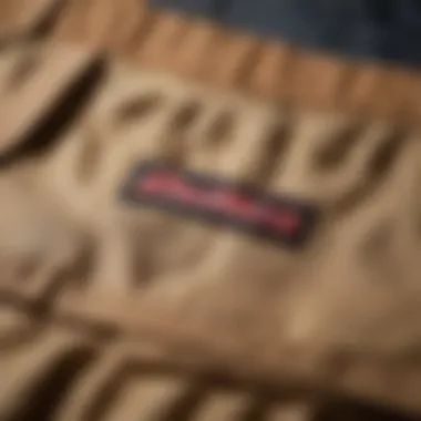 Close-up of Dickies cargo jogger pants highlighting design features