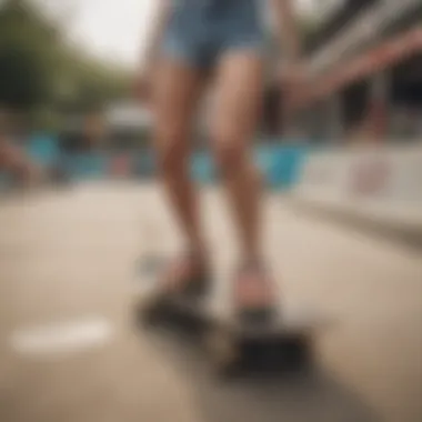 Tilly's Reef Sandals in a skate park setting reflecting the skate culture