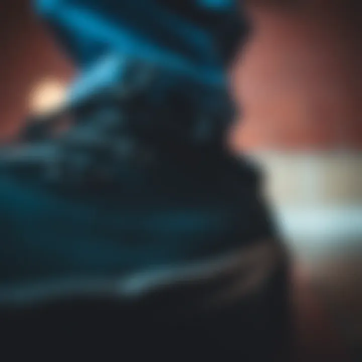 Materials of Vans Chukka Low All Black Close-up shot highlighting the materials used in the Vans Chukka Low All Black.