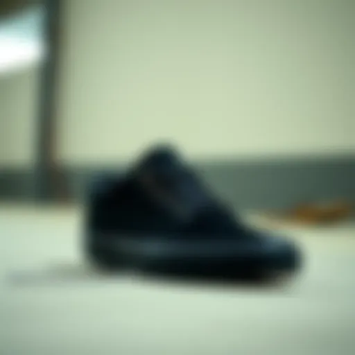 Profile View of Vans Chukka Low All Black Stylish profile view of the Vans Chukka Low All Black sneakers showcasing their sleek design.