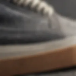 Close-up of Vans gum sole showcasing texture and grip