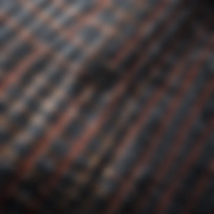 Close-up of zip flannel fabric showcasing its texture