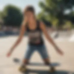 Stylish Zumiez tank top displayed in a skate park