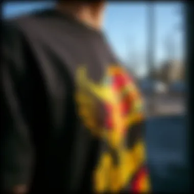 Artistry in Graphic Tees A close-up view of a graphic tee featuring a unique artistic design.