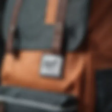 Close-up of high-quality materials used in Herschel backpack