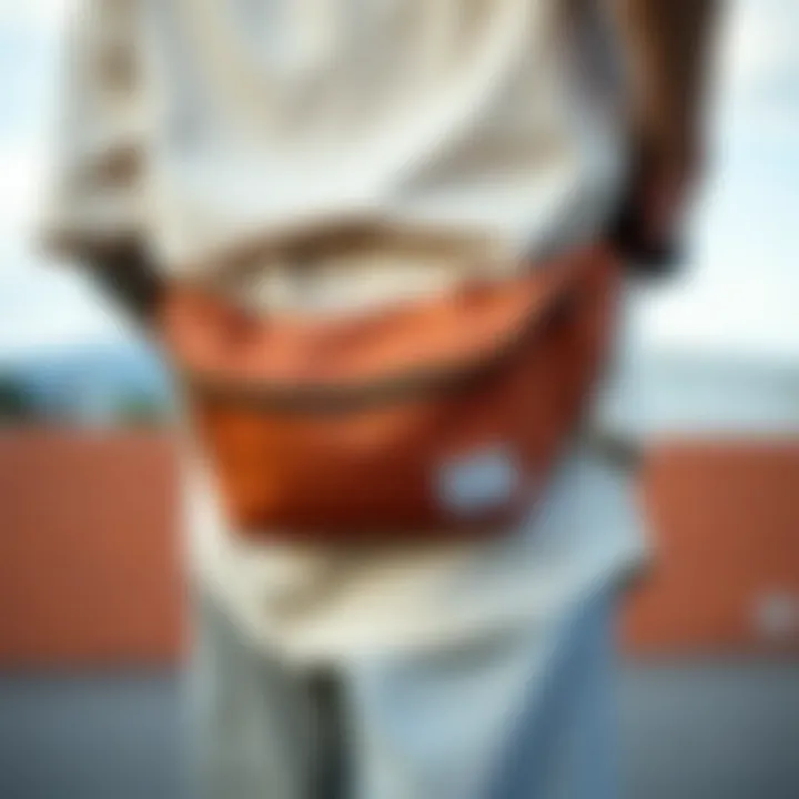 Styling Options for Herschel Fanny Pack Different styling options of the fanny pack