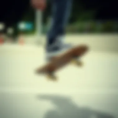 Hi-Top Vans in Action: A Skateboarding Perspective Skateboarder performing a trick while wearing hi-top Vans sneakers