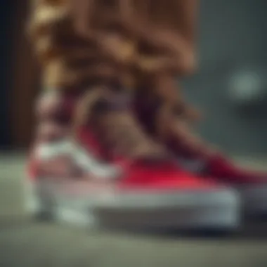 Detailing the Unique Features of Hi-Top Vans Close-up of Vans hi-top sneakers highlighting unique features and materials