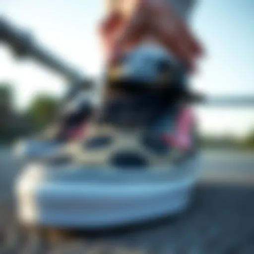 Innovative Design Elements of Vans Skateboard Shoes Close-up of Vans skateboard shoe design