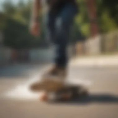 Skateboarder using King Foam insoles while performing a trick