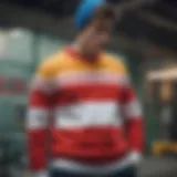 KSwiss sweater showcasing vibrant color palette