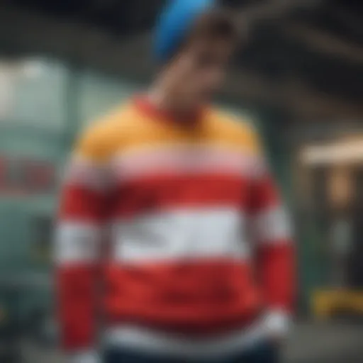 KSwiss sweater showcasing vibrant color palette