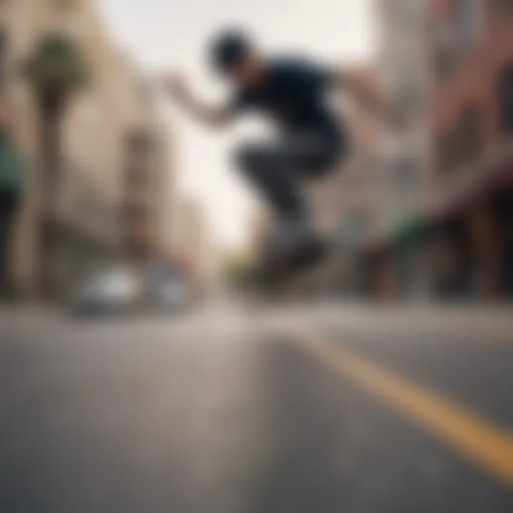 Skater enjoying a ride in an urban environment