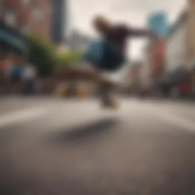 A skateboard on a vibrant urban backdrop showcasing the essence of skate culture.