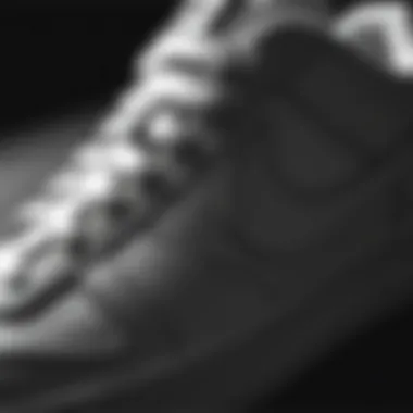 Intricate Craftsmanship of Nike Court Legacy Close-up of Nike Court Legacy detailing and craftsmanship