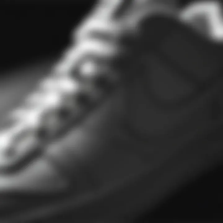 Intricate Craftsmanship of Nike Court Legacy Close-up of Nike Court Legacy detailing and craftsmanship