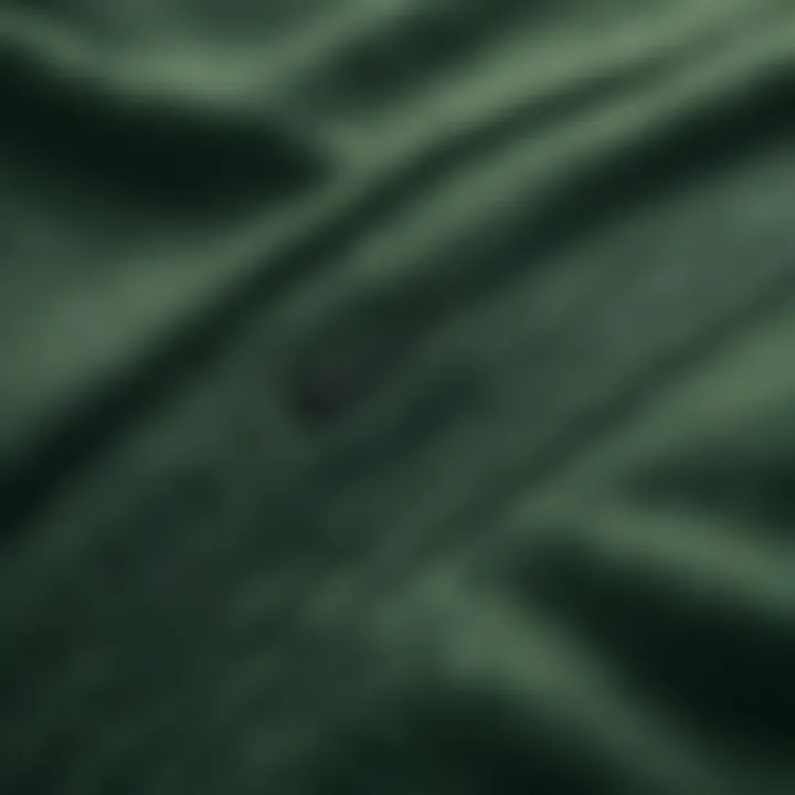 Close-up of the fabric texture of a green Nike hoodie showcasing its quality.