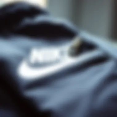 Material Quality of Nike Lined Track Pants A close-up of the fabric used in Nike lined track pants emphasizing material quality