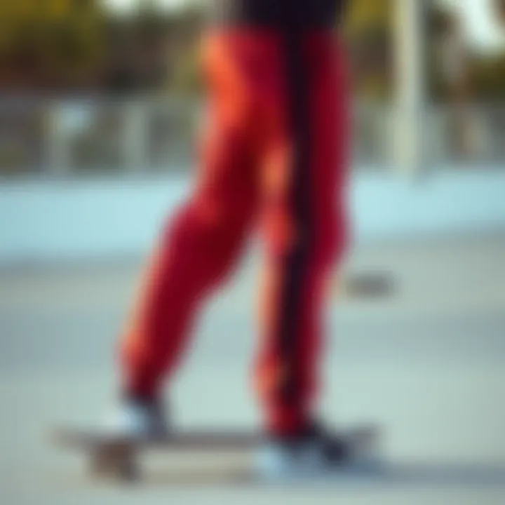 Fit and Comfort of Nike Lined Track Pants Side view of Nike lined track pants illustrating fit and comfort