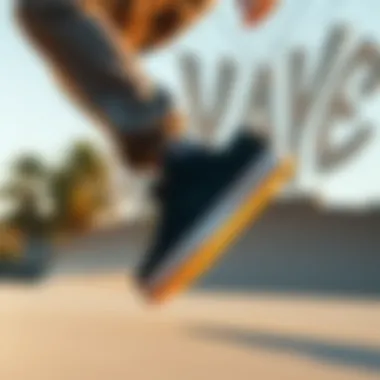 Performance of Nike SB Blazer Court DV2746 in Action Skater performing a trick while wearing the Nike SB Blazer Court DV2746.