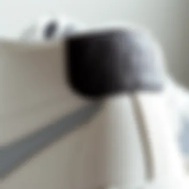 Craftsmanship of the Nike SB Blazer Mid White Close-up view of Nike SB Blazer Mid White showcasing its premium materials and stitching details.