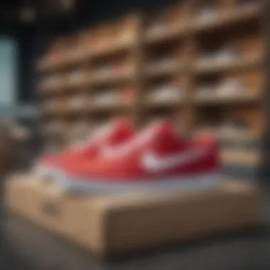 Nike SB sneakers displayed in a retail environment