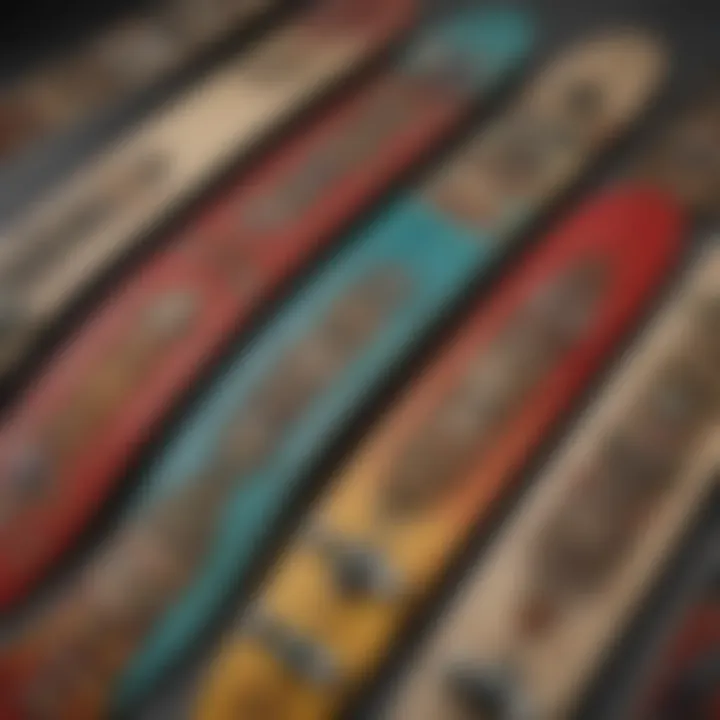 A collection of various Powell Peralta complete board models displayed