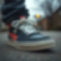 Close-up view of Rebroke Shoes showcasing the intricate design details