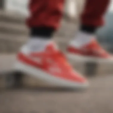 Group of skateboarders wearing Reebok Club C Double Geo Platform Sneakers, depicting their cultural impact.