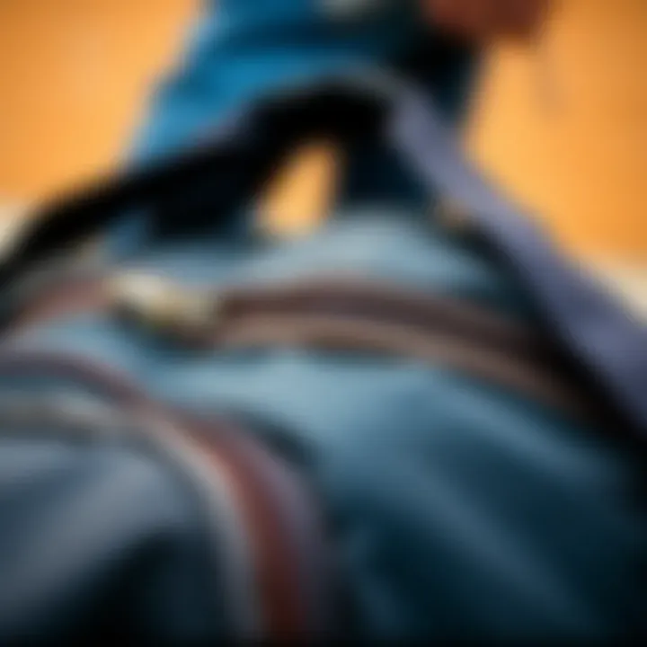 Durable Material of the Santiago Duffel Bag Close-up of the durable material used in the Santiago Duffel Bag