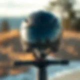 Electric skateboard helmet with safety features