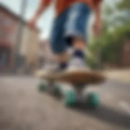 Colorful skateboard designed for young children