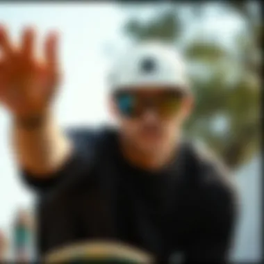 Skateboarder in Action with Oakley Latch Borderline Skateboarder wearing Oakley Latch Borderline sunglasses in action