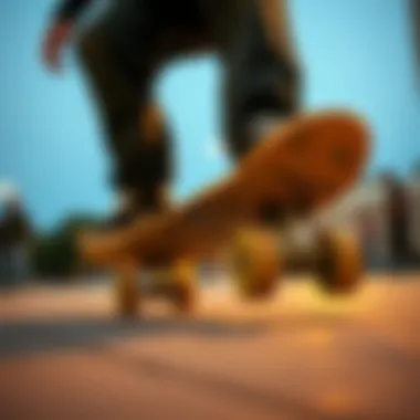 Wheels in Action Skater performing tricks showcasing wheel performance