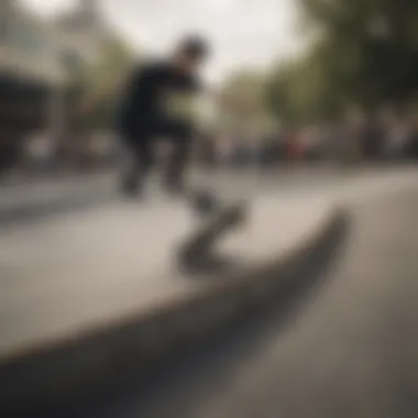 Skateboarding Community Sharing Techniques A group of skateboarders sharing tips and techniques