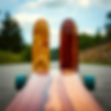 High-quality skateboard decks showcasing various materials