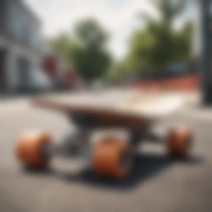 Illustration of skateboard trucks installed on different setups