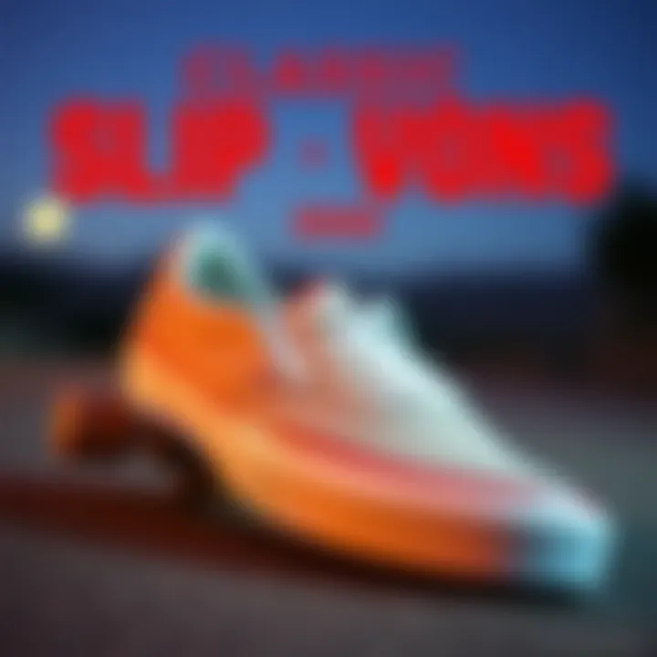 Graphical representation of the evolution of classic slip-on shoe designs over the years