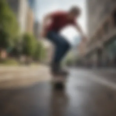 The Hydro Moc Boulder in an urban skateboarding environment