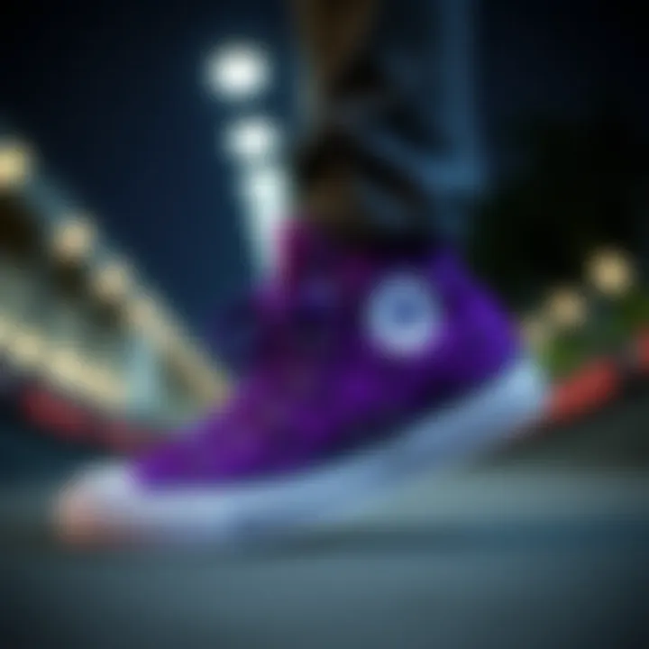 Cultural Impact of Converse in Skateboarding Artwork showcasing the cultural significance of Converse high tops in skateboarding