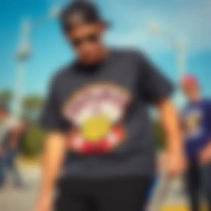 A collection of iconic graphic t-shirts from popular brands