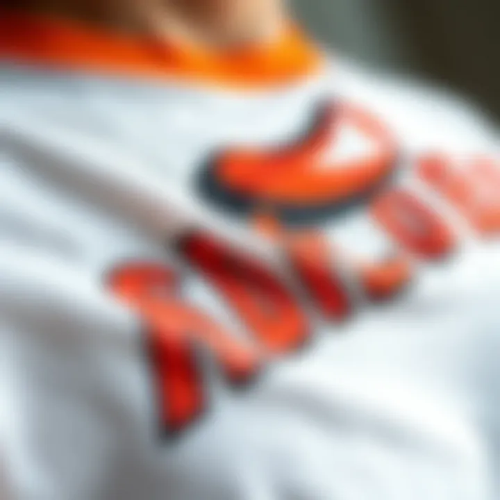 Close-up of sustainable materials used in graphic t-shirts