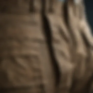 The Practical Design of Baggy Cargo Pants Close-up of cargo pants showcasing pockets and fabric texture