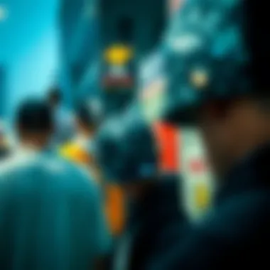 Urban Snapback Culture An urban scene featuring individuals wearing snapback hats